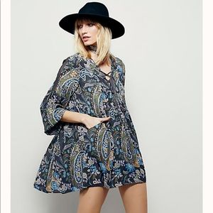 Free People Rain or Shine mini dress green Large L